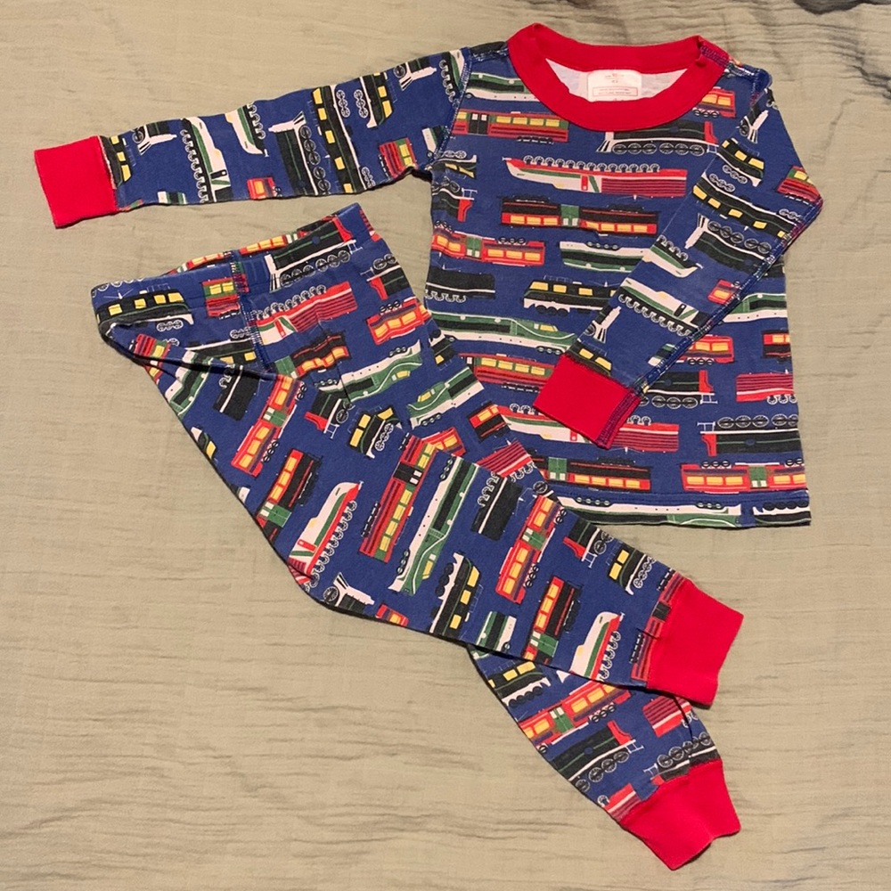 Hanna Andersson pajamas trains